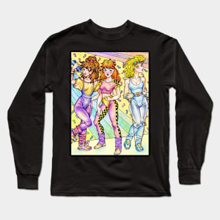 80s Girls Aerobics Long Sleeve T-Shirt